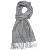 Plain Grey Mens Long Wool Scarf