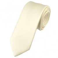 Plain Ivory 6cm Skinny Tie