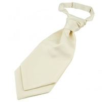 Plain Ivory Boys Scrunchie Wedding Cravat