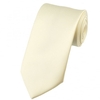 Plain Ivory Satin Tie
