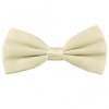 Plain Ivory Silk Bow Tie