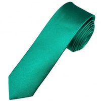 Plain Jade Green Silk Men
