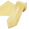 Plain Lemon Mens Satin Tie & Pocket Square Handkerchief Set