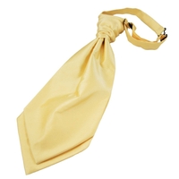 Plain Lemon Mens Scrunchie Wedding Cravat