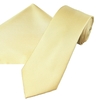Plain Lemon Textured Mens Tie & Pocket Square Handkerchief Set