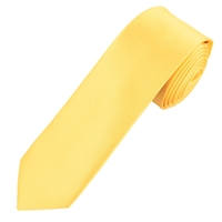 Plain Lemon Yellow Boys Skinny Tie