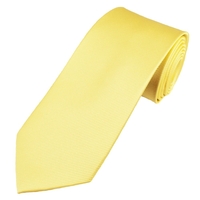 Plain Lemon Yellow Mens Silk Tie