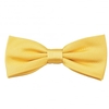 Plain Lemon Yellow Silk Bow Tie