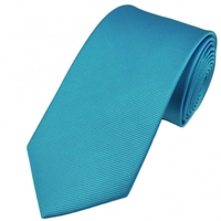 Plain Light Blue Silk Tie