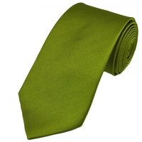 Plain Lime Green Mens Silk Tie