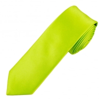 Plain Lime Green Skinny Tie