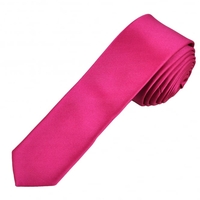 Plain Lipstick Pink Skinny Tie