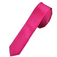 Plain Lipstick Pink Super Skinny Tie