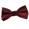 Plain Maroon Ribbed Boys Bow Tie