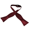 Plain Maroon Ribbed Mens Self Tie Bow Tie
