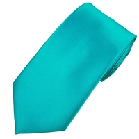 Plain Medium Turquoise Extra Long Mens Tie