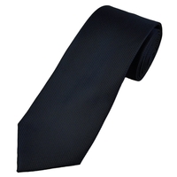 Plain Navy Blue Textured Mens Tie