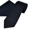 Plain Navy Blue Textured Mens Tie & Pocket Square Handkerchief Set
