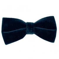 Plain Navy Blue Velvet Bow Tie