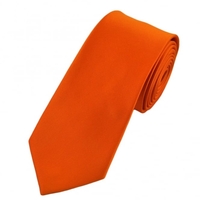 Plain Orange 7cm Narrow Tie