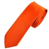 Plain Orange Skinny Tie