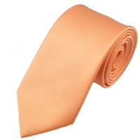 Plain Peach Satin Tie