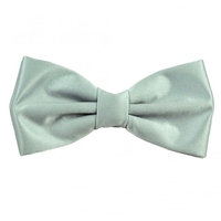 Plain Pearl Silver Bow Tie