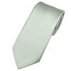 Plain Pearl Silver Satin Tie