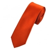 Plain Pumpkin Orange Boys Skinny Tie