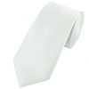 Plain Pure White 7cm Narrow Tie