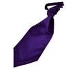 Plain Purple Boys Scrunchie Wedding Cravat