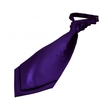 Plain Purple Scrunchie Wedding Cravat