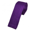 Plain Purple Silk Knitted Tie