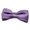 Plain Purple Silk Pleated Bow Tie