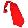 Plain Red Luxury Silk Satin Cravat Tie - Made in Italy