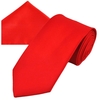 Plain Red Mens Satin Tie & Pocket Square Handkerchief Set