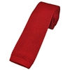 Plain Red Mens Silk Knitted Tie