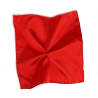 Plain Red Silk Pocket Square Handkerchief by Tresanti