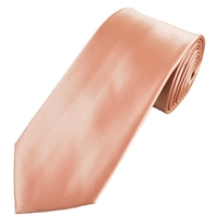 Plain Rose Gold Mens Extra Long Tie