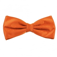 Plain Rust Orange Bow Tie