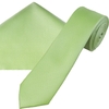 Plain Sage Green Textured Mens Skinny Tie & Pocket Square Handkerchief Set