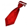 Plain Scarlet Red Boys Scrunchie Wedding Cravat