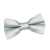 Plain Silver Boys Bow Tie