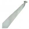Plain Silver Clip On Tie