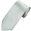 Plain Silver Extra Long Tie
