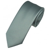 Plain Silver-Grey 6cm Skinny Tie