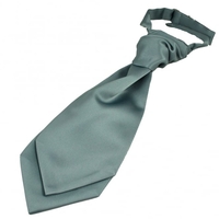 Plain Silver-Grey Boys Scrunchie Wedding Cravat