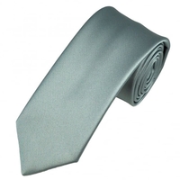 Plain Silver-Grey Boys Tie