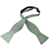 Plain Silver Grey Self Tie Silk Bow Tie