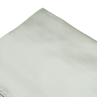 Plain Silver Grey Silk Pocket Square Handkerchief